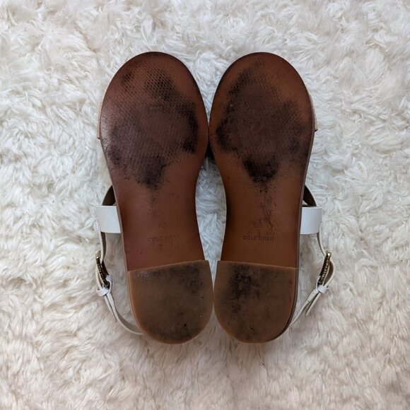 Like New Cole Haan Findra Strappy Sandal (color: white-nude woven, size: 6) - Picture 7 of 10